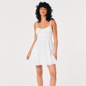 Hollister white eyelet dress